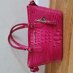 Brahmin Mini Asher Satchel Rose Melbourne Leather Adjustable Bag